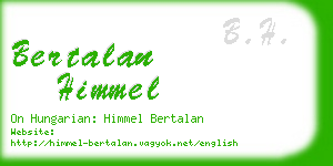 bertalan himmel business card